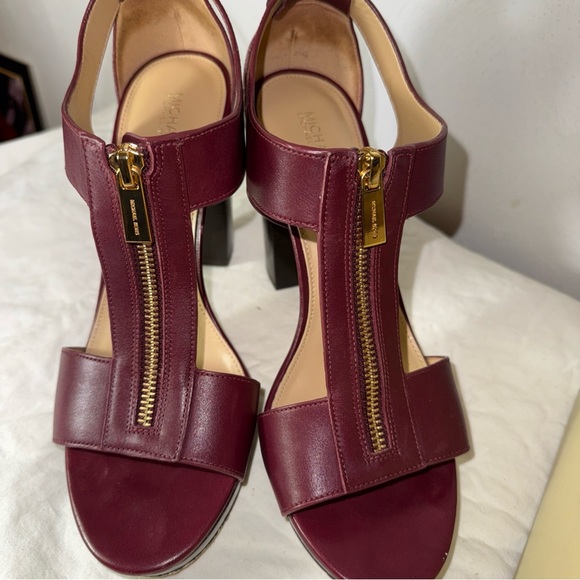 Michael Kors Red and Gold High Heel Sandals - Picture 1 of 10
